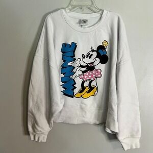 Vintage Minnie Mouse Disney Sweatshirt Crewneck White Made Usa‎ Cartoon 80s